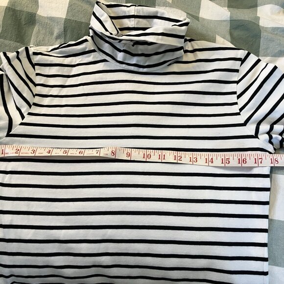 Saint James for J. Crew Turtleneck Womens M/38 Stripe Black Long Sleeve Nautical - Picture 11 of 11